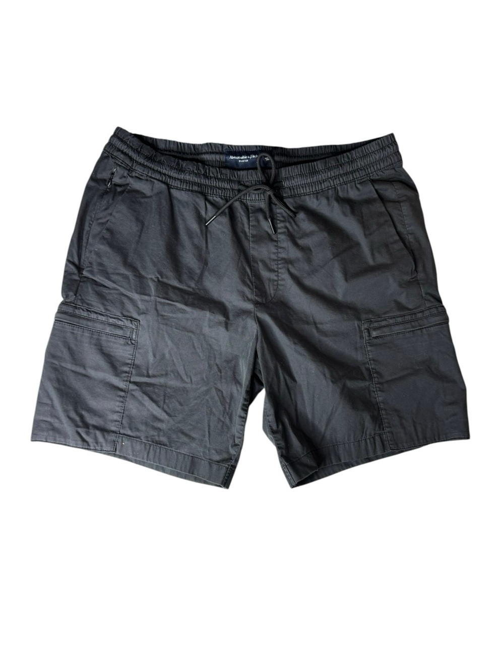 Abercrombie & Fitch Men’s Black Cargo Drawstring Shorts
